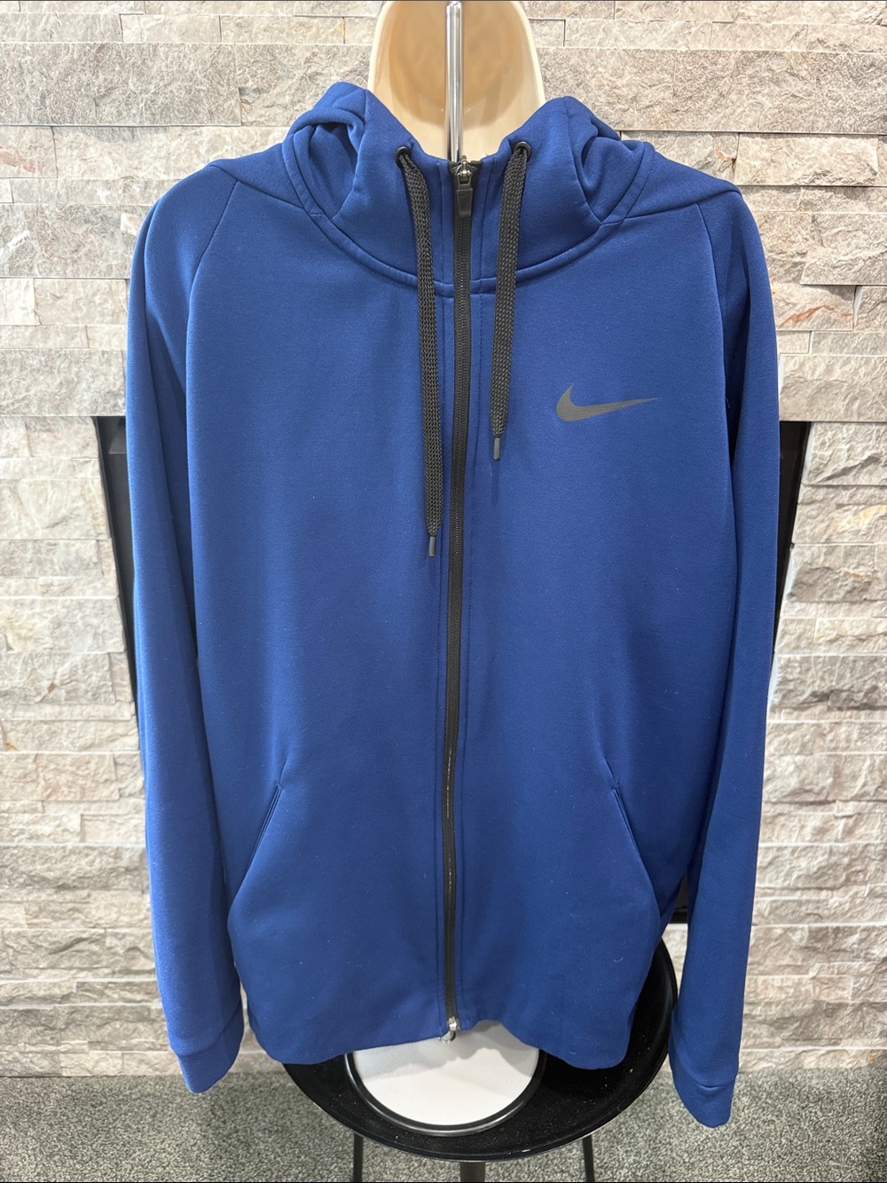 Nike Men's Blue Full-Zip Hoodie